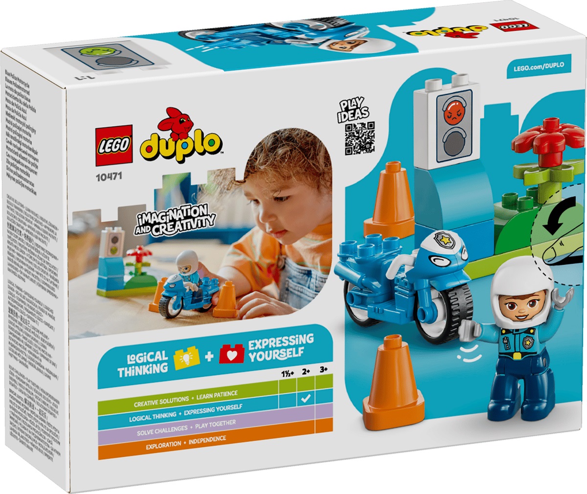 Imaginea produsului 'Lego Duplo: Motocicletă albastră de poliție'