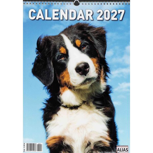Calendar perete 2027. Caini A3