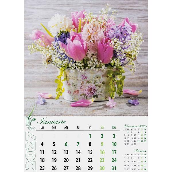 Calendar perete 2027. Aranjamente florale