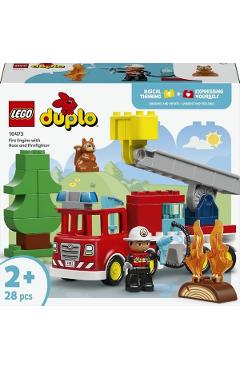 Imaginea produsului 'Lego Duplo. Camion de pompieri cu furtun și pompier'