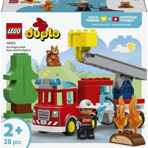 Lego Duplo. Camion de pompieri cu furtun si pompier