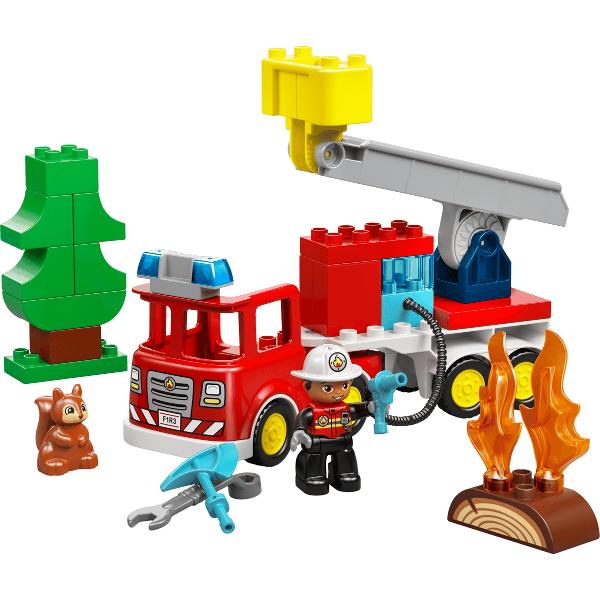 Lego Duplo. Camion de pompieri cu furtun si pompier