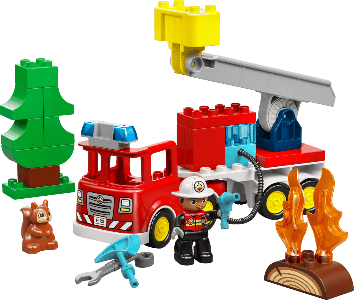 Imaginea produsului 'Lego Duplo. Camion de pompieri cu furtun și pompier'