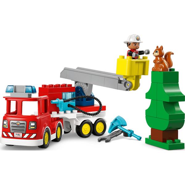 Lego Duplo. Camion de pompieri cu furtun si pompier