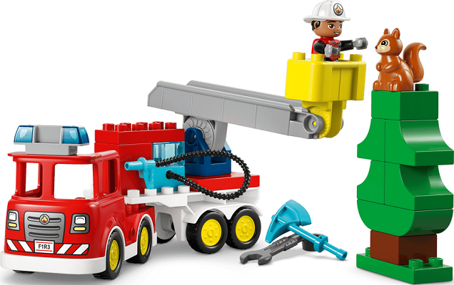 Imaginea produsului 'Lego Duplo. Camion de pompieri cu furtun și pompier'