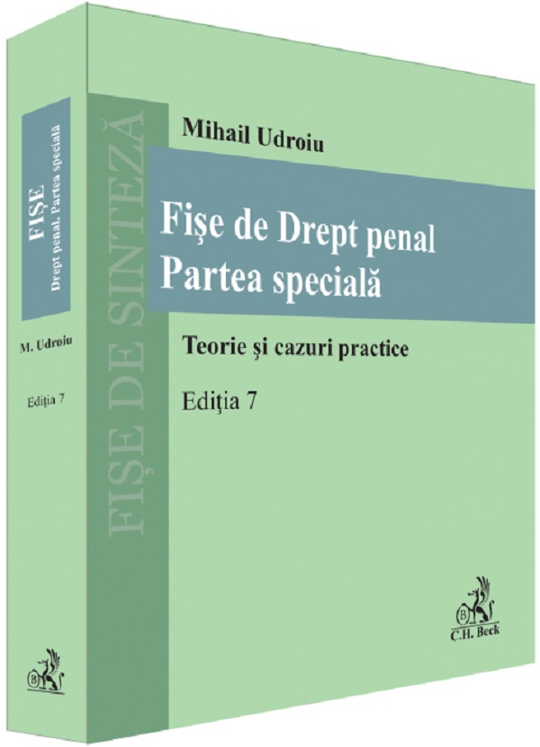 Coperta cărții 'Fișe de Drept penal. Partea specială Ed.7 - Mihail Udroiu'