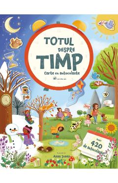 Coperta cărții 'Totul despre timp. Carte cu autocolante - Joli Hannah'
