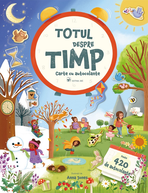 Coperta cărții 'Totul despre timp. Carte cu autocolante - Joli Hannah'