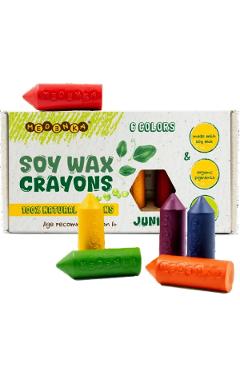 Imaginea produsului 'Creioane cerate din ceară de soia. Set 6 culori: Bebe'