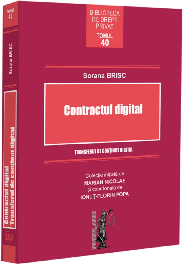 Coperta cărții 'Contractul digital. Transferul de conținut digital - Sorana Brisc'