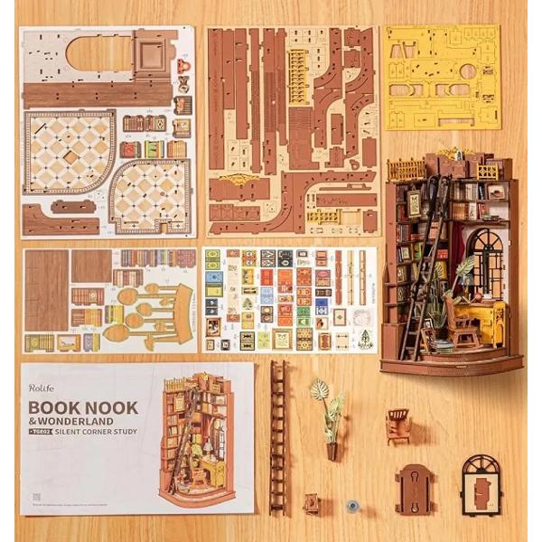 Puzzle 3D DIY Book Nook and Wonderland: Silent Corner Study
