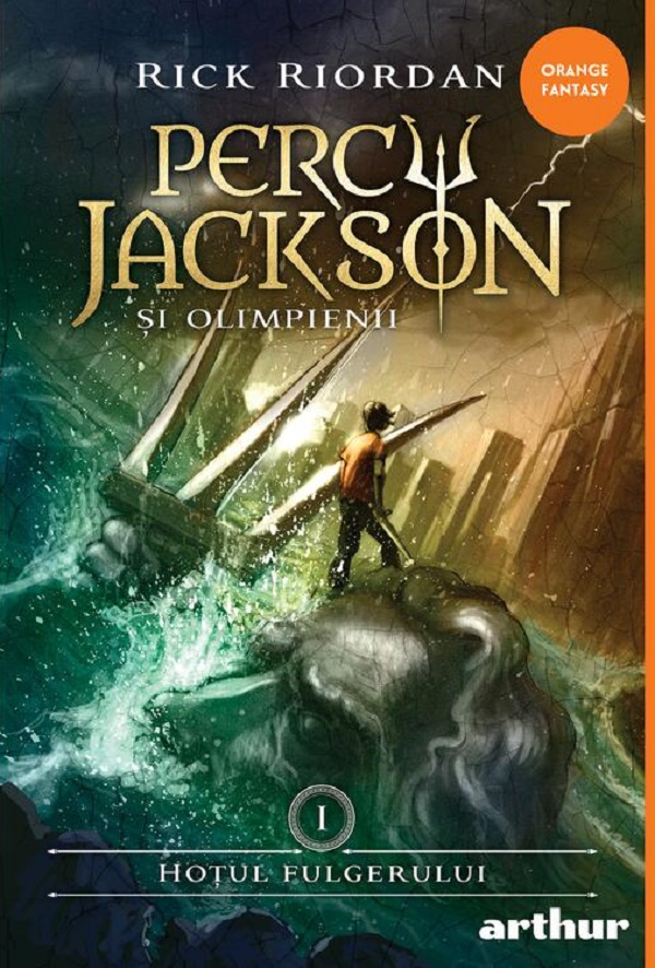 Coperta cărții 'Hoțul Fulgerului. Seria Percy Jackson și Olimpienii Vol.1 - Rick Riordan'