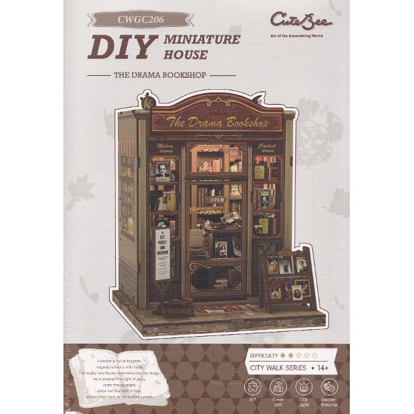 Puzzle 3D DIY Book Nook: The Drama Bookshop