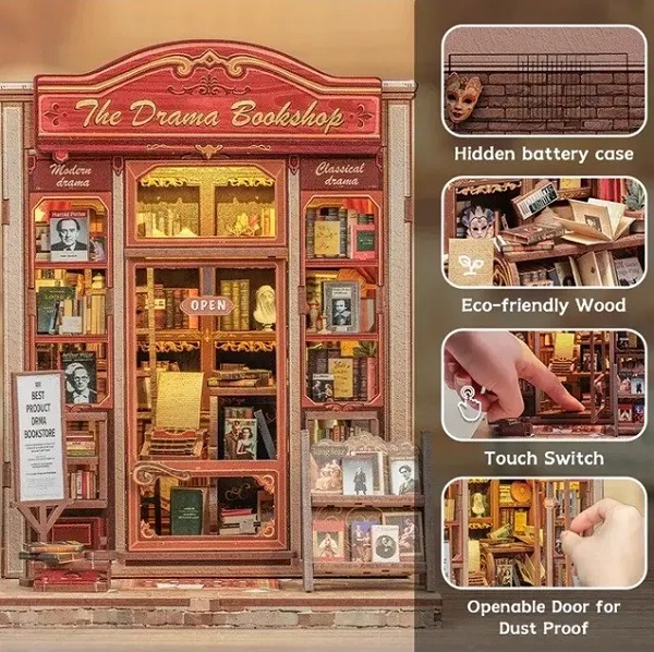 Imaginea produsului 'Puzzle 3D DIY Book Nook: The Drama Bookshop'