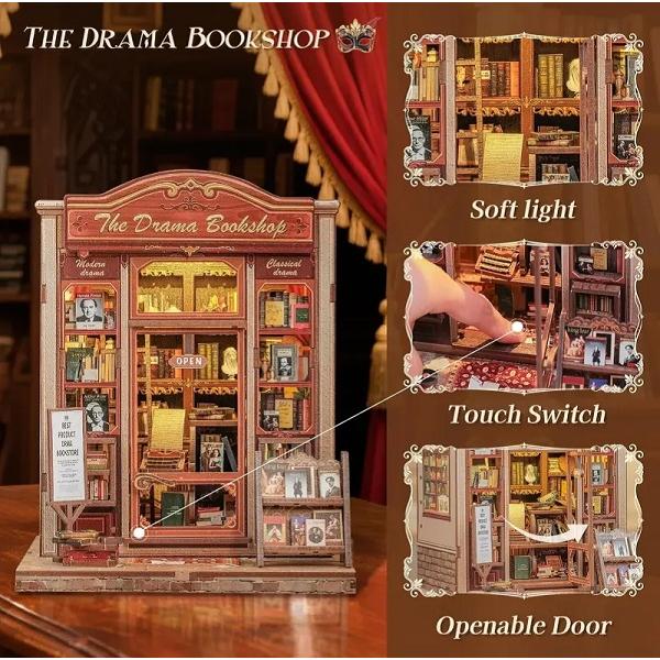 Puzzle 3D DIY Book Nook: The Drama Bookshop