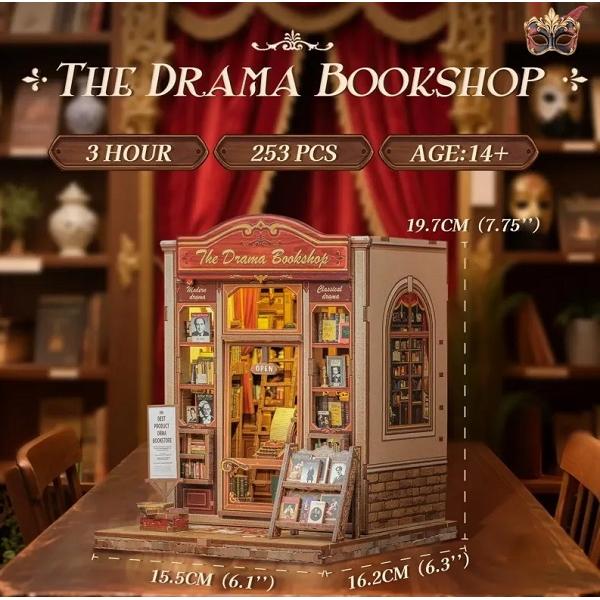 Puzzle 3D DIY Book Nook: The Drama Bookshop
