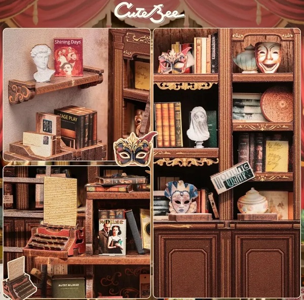 Imaginea produsului 'Puzzle 3D DIY Book Nook: The Drama Bookshop'