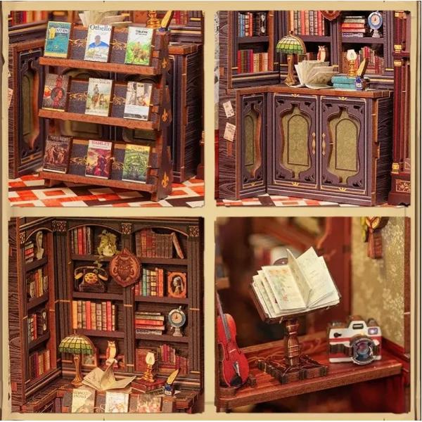 Puzzle 3D DIY Book Nook: Owl Bookstore