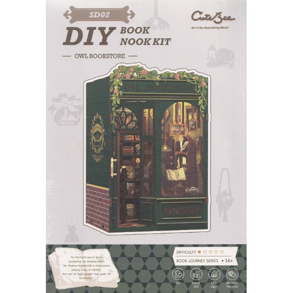 Puzzle 3D DIY Book Nook: Owl Bookstore