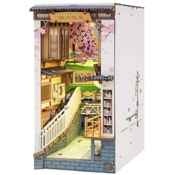 Puzzle 3D DIY Book Nook and Wonderland: Sakura Densya