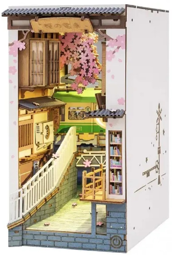 Imaginea produsului 'Puzzle 3D DIY Book Nook and Wonderland: Sakura Densya'