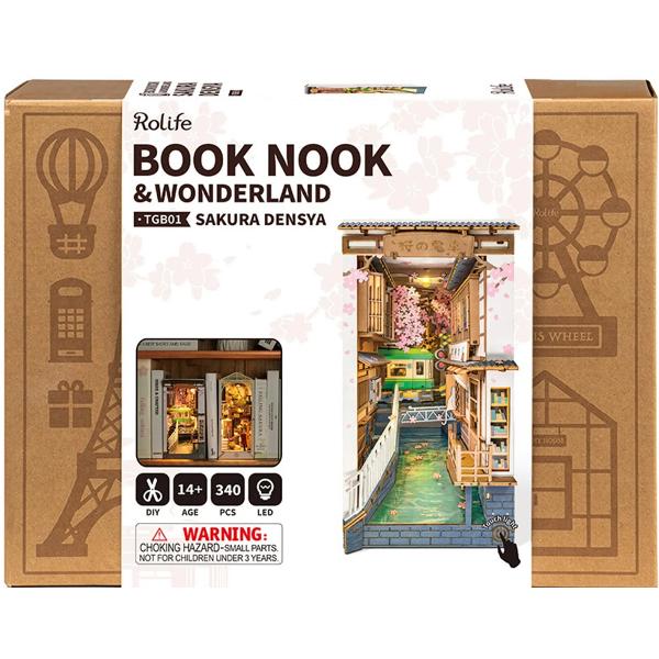 Puzzle 3D DIY Book Nook and Wonderland: Sakura Densya