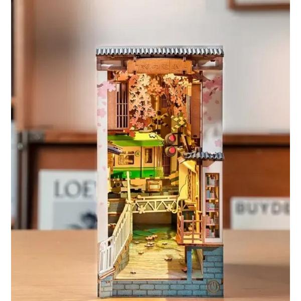 Puzzle 3D DIY Book Nook and Wonderland: Sakura Densya