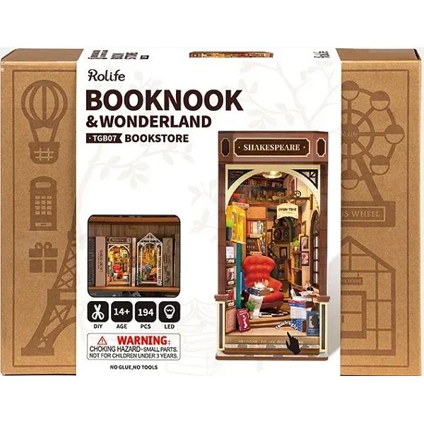 Puzzle 3D DIY Book Nook and Wonderland: Biblioteca lui Shakespeare 