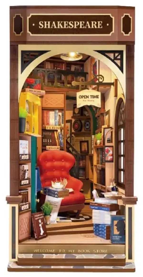 Imaginea produsului 'Puzzle 3D DIY Book Nook and Wonderland: Biblioteca lui Shakespeare'