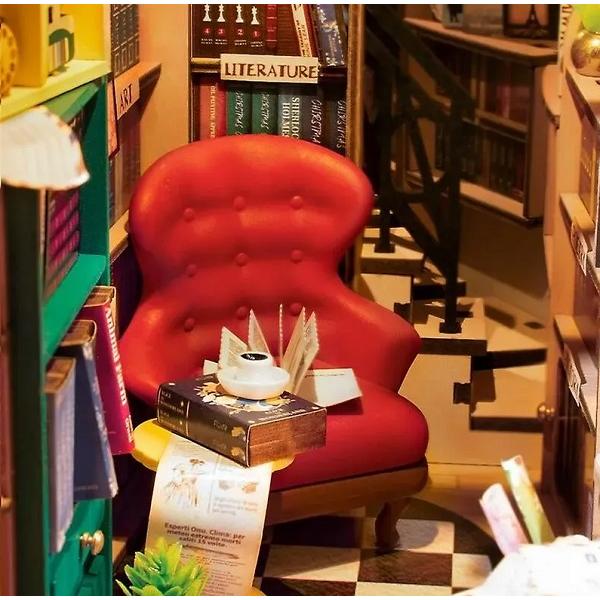 Puzzle 3D DIY Book Nook and Wonderland: Biblioteca lui Shakespeare 