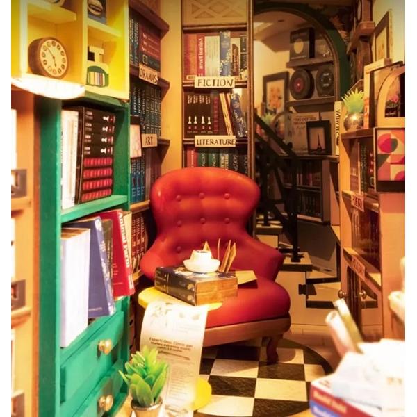 Puzzle 3D DIY Book Nook and Wonderland: Biblioteca lui Shakespeare 