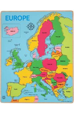 Imaginea produsului 'Puzzle din lemn. Harta Europei'