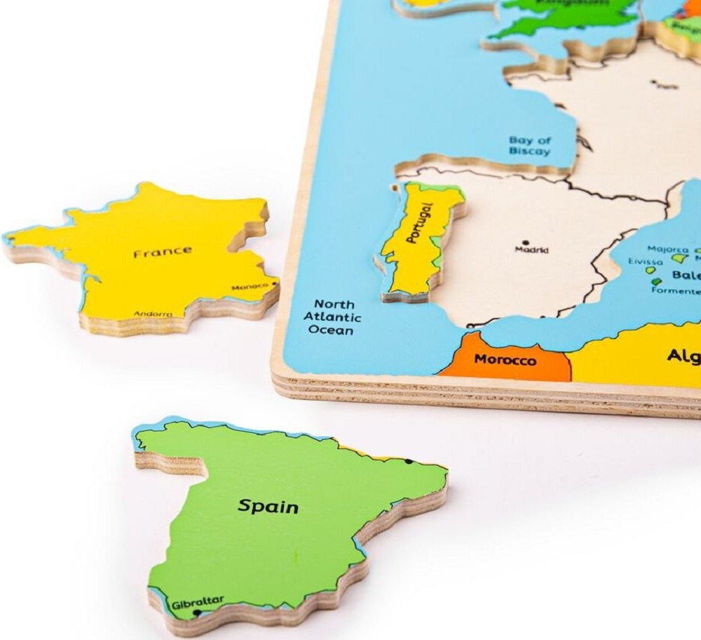 Imaginea produsului 'Puzzle din lemn. Harta Europei'