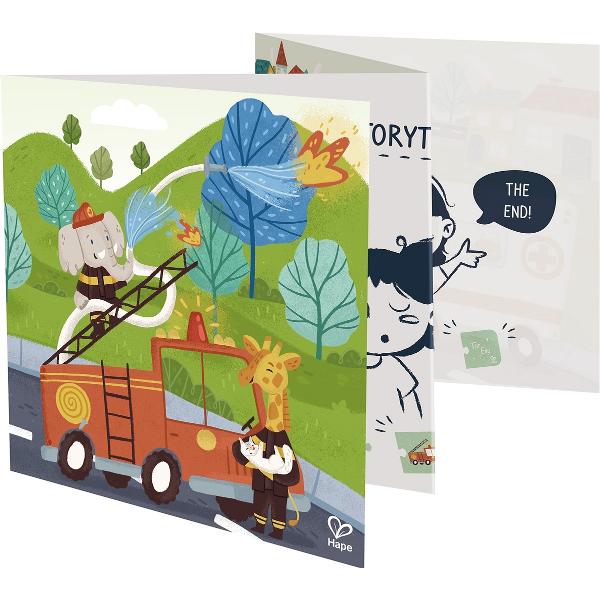 Puzzle 4 in 1. Vehicule de salvare si 12 piese storytelling