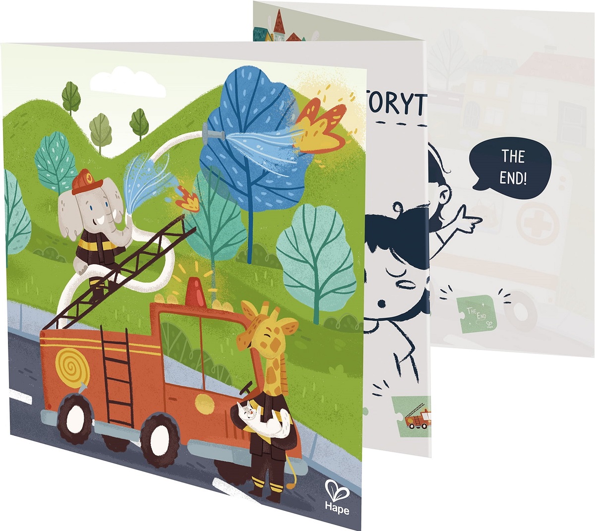 Imaginea produsului 'Puzzle 4 în 1. Vehicule de salvare și 12 piese storytelling'