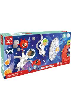 Imaginea produsului 'Puzzle 3 în 1. Aventură în spațiu și 12 piese storytelling'