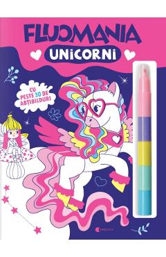 Coperta cărții 'Fluomania: Unicorni. Carte de colorat - Medana Croitoru'
