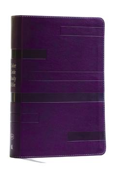 Coperta cărții 'KJV Color Code Study Bible, Revealing God's Truth Color by Color (Purple Leathersoft, Red Letter, Thumb Indexed) -'