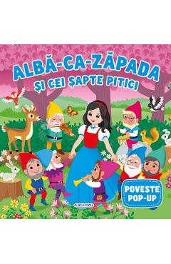 Coperta cărții 'Albă-ca-Zăpada și cei șapte pitici. Poveste Pop-Up'