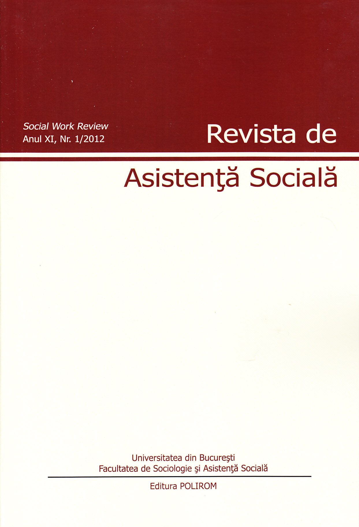 Revista de asistenta sociala nr. 1/2012