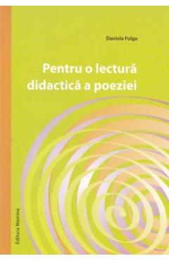 Coperta cărții 'Pentru o lectura didactica a poeziei - Daniela Fulga'
