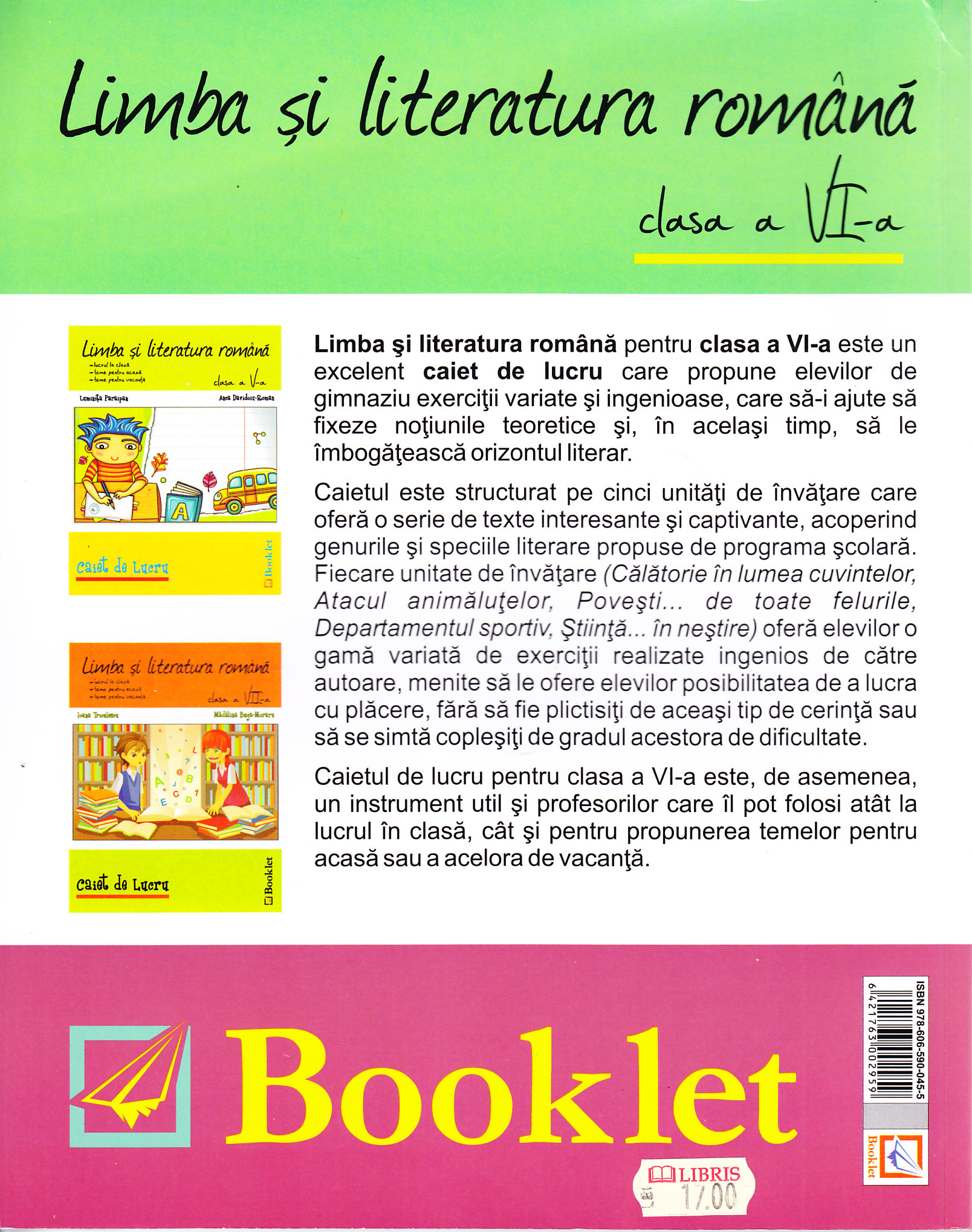 Coperta cărții 'Romana - Clasa 6 - Caiet de lucru - Ioana Triculescu,Madalina Buga-Moraru'