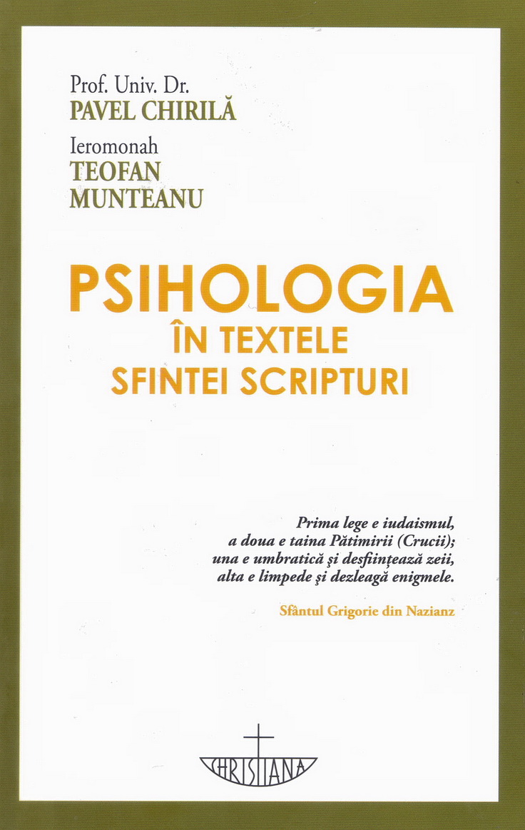 Coperta cărții 'Psihologia in textele Sfintei Scripturi - Pavel Chirila'