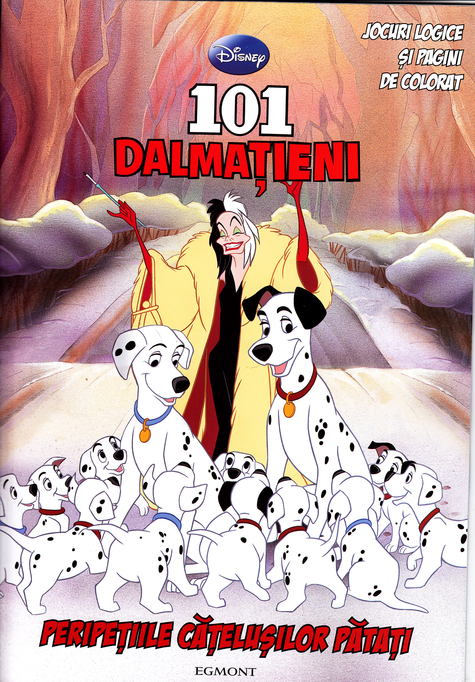 101 Dalmatieni - Peripetiile catelusilor patati - Jocuri logice si pagini de colorat