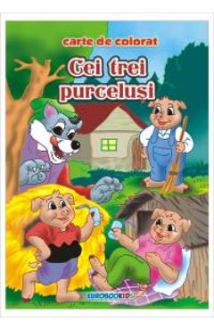 Coperta cărții 'Cei trei purcelusi - Carte de colorat ed. 2012 (2.5)'