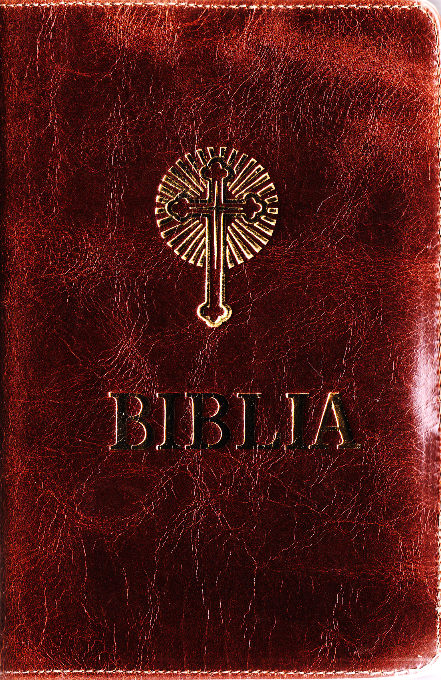 Biblia neagra legata cu fermoar (piele)