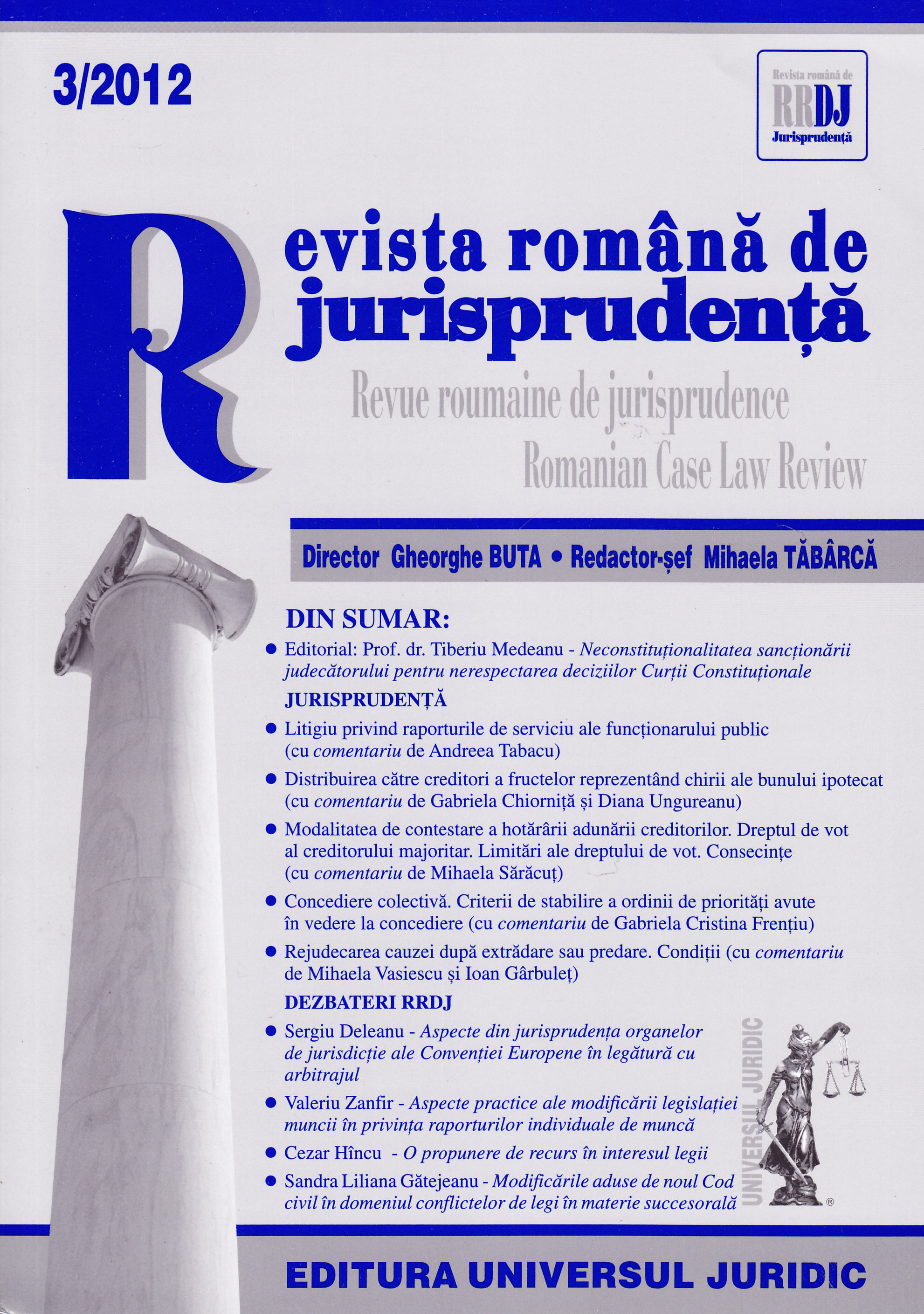 Revista romana de jurisprudenta 3/2012
