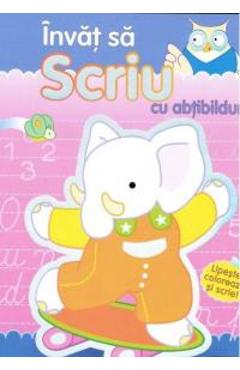 Coperta cărții 'Învaț să scriu cu abțibilduri'