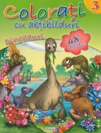 Colorati cu abtibilduri 3: Dinozauri