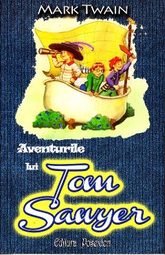 Coperta cărții 'Aventurile lui Tom Sawyer - Mark Twain'